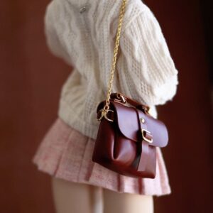 【1PinFun】肩背包 紅棕色 / 1/3 1/4 Dollfie Dream MDD AZO2 AngelPhilia