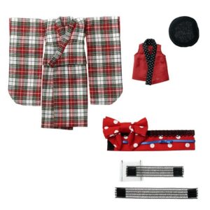 【PetWORKs】紅白格紋和服 / ruruko OB22 Pureneemo
